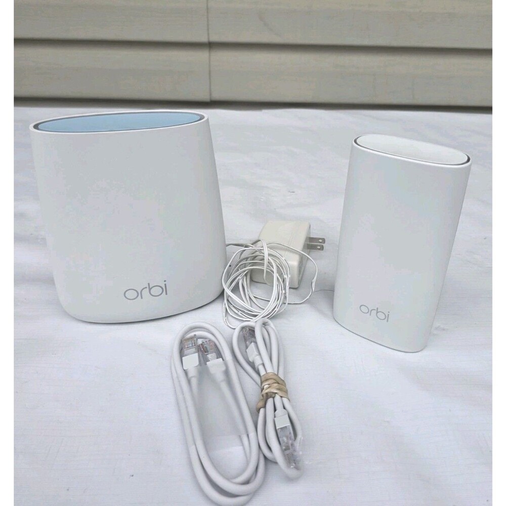NETGEAR Orbi RBR20 Mesh Router and RBW30 Satellite Bundle w/ Power Cable